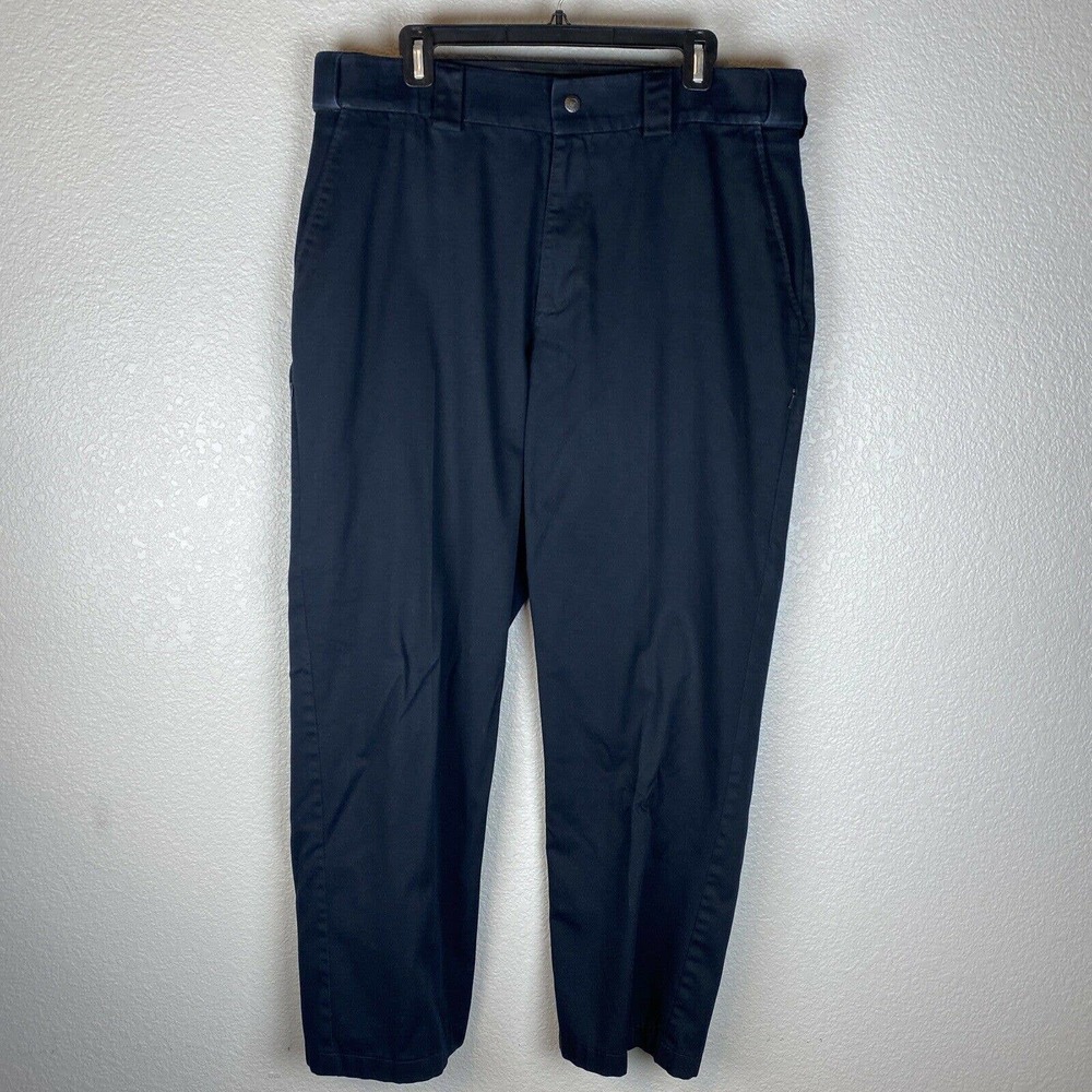 5.11 Tactical Series Mens Straight Leg Pants 38 x 30 Navy Blue Stretch Waist